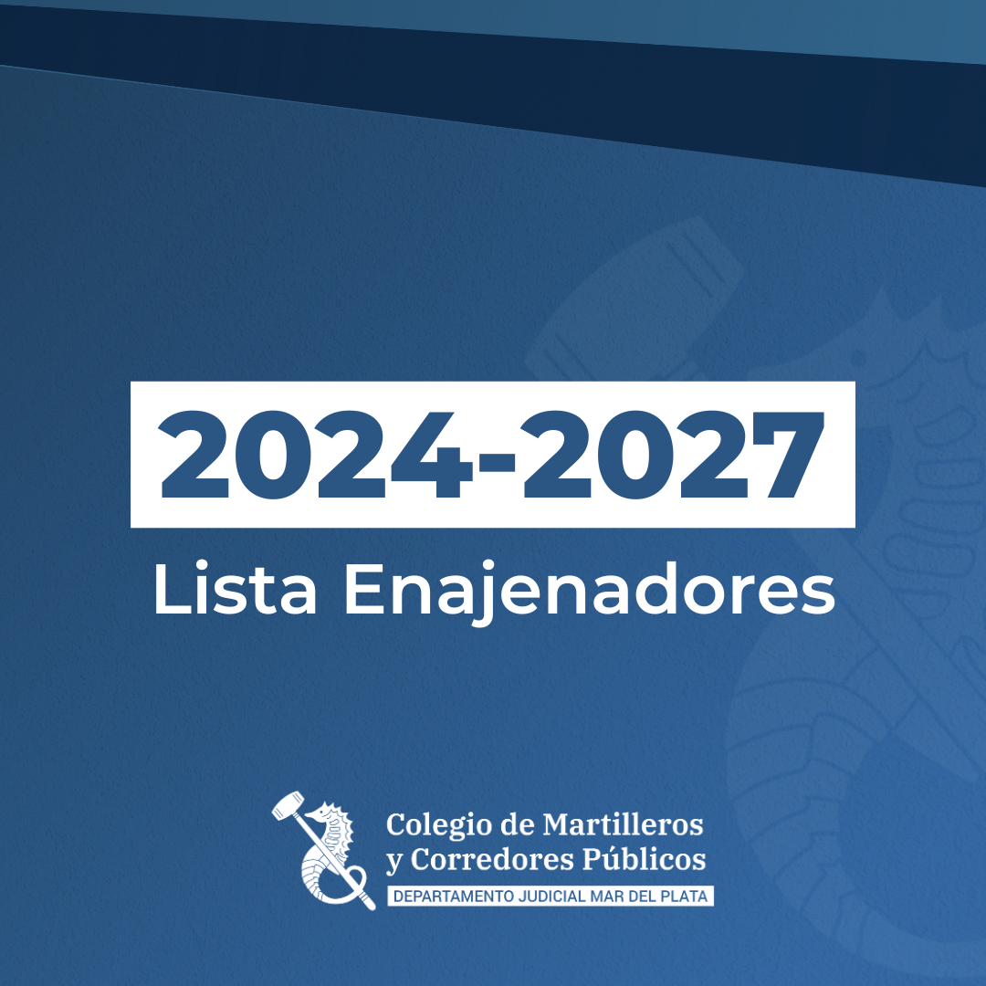 Lista Enajenadores 2024 a 2027