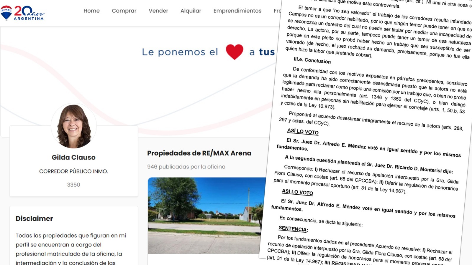RE/MAX ARENA MIENTE: LA LEY ES CLARA LA PROFESIÓN NO SE DELEGA